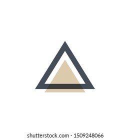 Minimalism triangle shape logo design