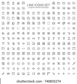 Minimalism vector symbols, line icons set for mobile and desktop screens design.