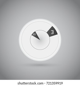 minimalism white and grey wall clock, watch