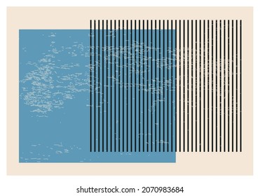 Minimalist 20s geometric abstract background design, vector primitive shapes