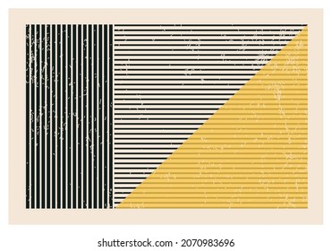 Minimalist 20s geometric abstract background design, vector primitive shapes