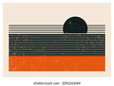 Minimalist 20s geometric abstract background design, vector primitive shapes