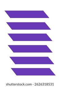 Minimalist 2D design of five rounded horizontal lines in colorful gradient tones on white background