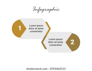 Minimalist 2-Step Process Infographic Design for Easy Understanding and Engagement