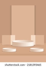 Minimalist 3d abstract podium with pastel color