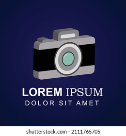 Minimalist 3d design camera logo illustration design for bussinies and other