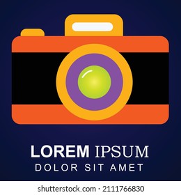 Diseño minimalista 3d de la imagen del logotipo de la cámara para empresas y otros