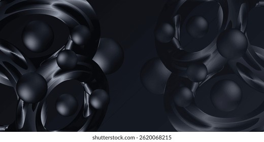 Fundo minimalista de sobreposição de gradiente de glassmorfismo 3D, formas de círculo geométricas, efeito de vidro abstrato Design de banner para folheto, capa, cartaz, site, cabeçalho, ‍ de mídia social e design de interface do usuário