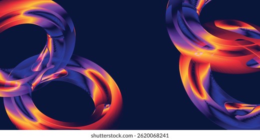 Minimalist 3D Glassmorphism Gradient Overlay Background, Geometric Circle Shapes, Abstract Glass Effect Banner Design for Brochure, Cover, Poster, Website, Header, Social Media ‍, and UI UX Design