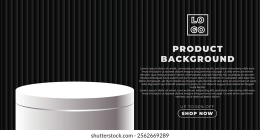 Minimalist 3D Podium with soft Background and metalic Element for Product Display, Mockup