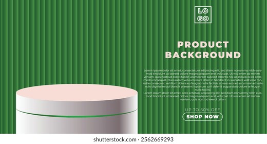 Minimalist 3D Podium with soft Background and metalic Element for Product Display, Mockup
