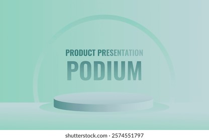 Minimalist 3D Product Podium Circular Podium with soft Background and Glass Circle Element for Product Display, Mockup 