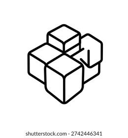 Minimalist 3D rendering of three white dice stacked neatly, showcasing clean lines and shadows for gaming, luck, or decision-making visuals.