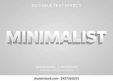 MINIMALIST 3D text effect template