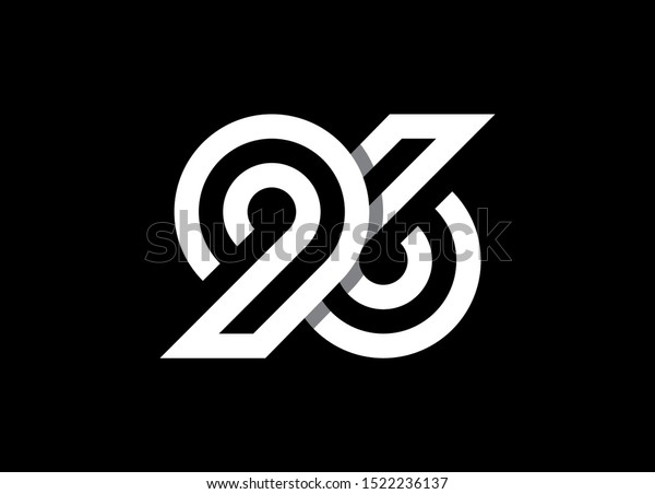 Minimalist 96 Number Logo Sign Symbol Stock Vector (Royalty Free ...