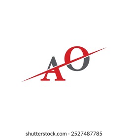 Logotipo AA minimalista con línea diagonal dinámica