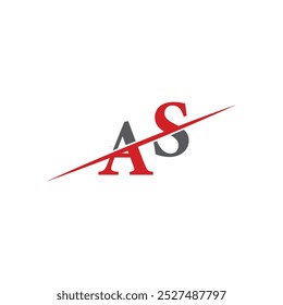 Minimalistisches AA-Logo mit dynamischer diagonaler Linie