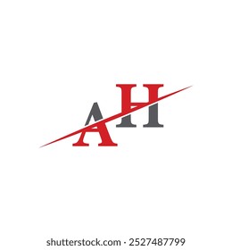 Minimalistisches AA-Logo mit dynamischer diagonaler Linie