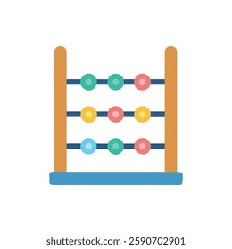 Minimalist Abacus Icon for Educational Use
