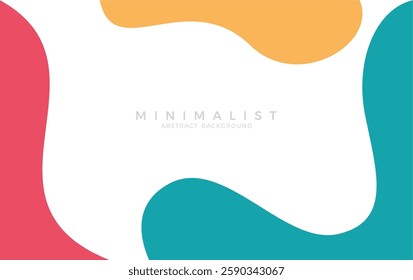 Minimalist Abstarct Background. Colorful fluid shape Abstarct background design. Minimalist curve backdrop. Simple and modern background for poster