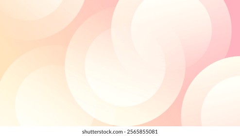 Minimalist abstarct background. Soft colorufl. Pink and yellow gradations. Circle pattern. Abstarct memphis.Vector illustration