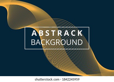 Minimalist abstrack wave lines with dark background