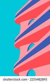 minimalist abstract architecture vector graphic 