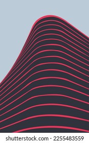 gráfico vectorial de arquitectura abstracta minimalista 