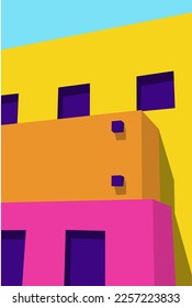 minimalist abstract architecture vector graphic 