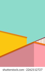 minimalist abstract architecture vector graphic 