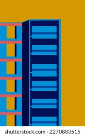 gráfico vectorial de arquitectura abstracta minimalista 