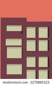 gráfico vectorial de arquitectura abstracta minimalista 