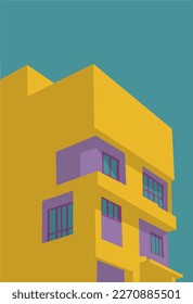 gráfico vectorial de arquitectura abstracta minimalista 