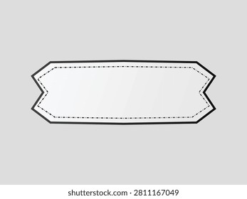 Minimalist abstract arrow shape featuring dotted centerline for directional emphasis.