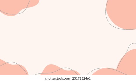 Vector de fondo de arte abstracto minimalista con arte de línea abstracta. Fondo vectorial para banner y afiche