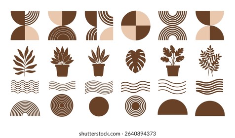 Minimalist Abstract Art in Brown Tones for Interior Design Home Decor Ideas