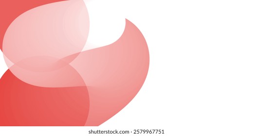 Minimalist abstract artwork featuring overlapping red and pink translucent shapes on a white background. Modern geometric composition ideal for branding, backgrounds, and digital design projects.