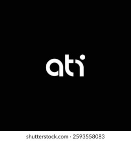 Minimalist abstract at1 vector illustration Logo.