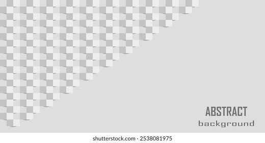 Minimalist Abstract Background with 3D Checkered Pattern