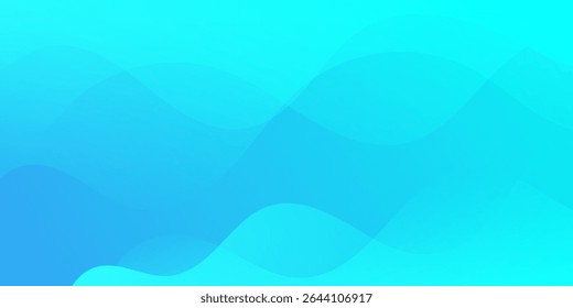 Fundo abstrato minimalista. Gradiente azul com ondas.Colorido.Vetor eps 10