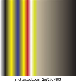 Minimalist abstract background with bright color stripes (yellow, blue, red) against a muted taupe to dark gradient. Versatile modern digital art for websites or prints.