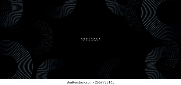 Fondo abstracto minimalista con líneas circulares y puntos. Anuncios, volantes y presentaciones
