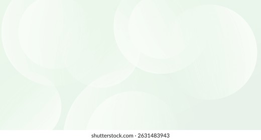 Plano de fundo abstrato minimalista, gradações de forma de círculo, colorido suave, verde, vetor 
