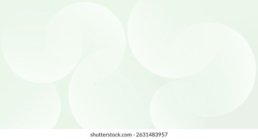 Fundo abstrato minimalista, gradações de forma de círculo, colorido suave, verde, ilustração vetorial.