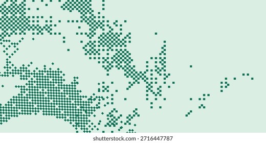 Un fondo abstracto minimalista compuesto por numerosos puntos verdes Pequeños que forman un patrón con una sensación de profundidad y textura.
