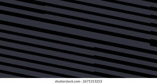 Plano de fundo abstrato minimalista com listras diagonais escuras em preto. Padrão geométrico moderno. ilustração vetorial