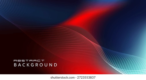 Un fondo abstracto minimalista con delicadas líneas onduladas blanquecinas que forman intrincadas cintas curvas, que fluyen de izquierda a derecha, con moscas en capas que crean dimensión.
La paleta de colores combina azul intenso, azul marino, rojo vibrante y blanco azulado brillante. El fondo presenta Gradientes y puntos destacados para crear puntos focales.
Líneas delgadas y translúcidas se superponen, difunden y difuminan sutilmente la luz para evitar oscurecer el área de texto a continuación.
La atmósfera es audaz, digital y potente, ideal para las marcas que buscan una Imagen moderna pero simple.