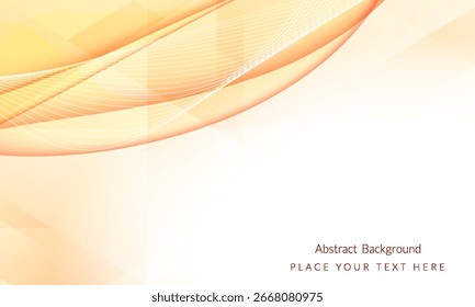 Diseño de fondo abstracto minimalista con tonos de gradiente crema suave, elegantes Elementos de línea curva y Formas circulares decorativas perfectas para carteles modernos