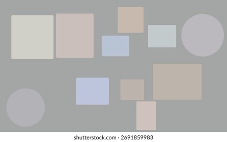 Design de fundo abstrato minimalista com formas geométricas em cores pastel macias criando um pano de fundo moderno