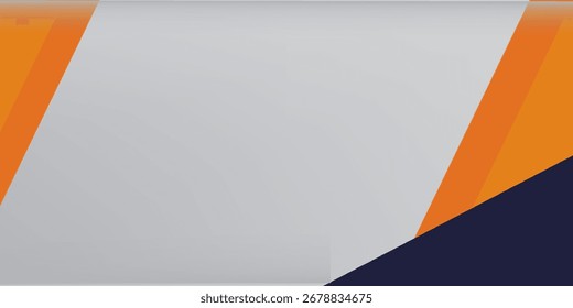 Minimalist abstract background with elegant orange and grey color of geometric shapes. Business presentation background vector design 